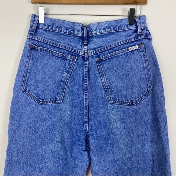 VINTAGE 80s BILL BLASS Acid Wash Super High Waisted Jeans Size 14 Hemmed - Picture 7 of 12
